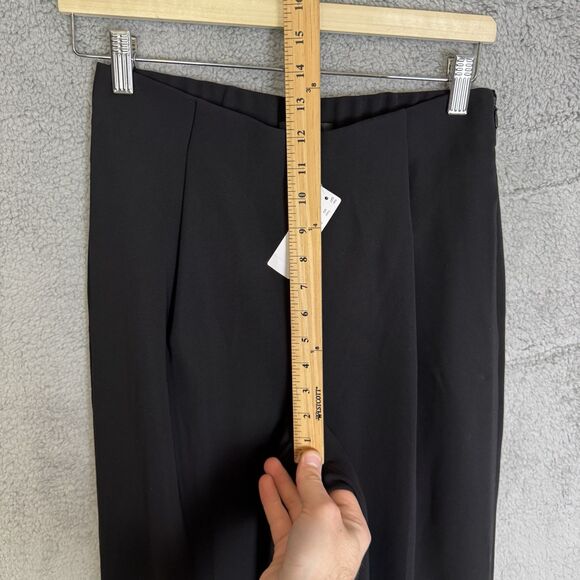 J.CREW Pants Womens 2 Black Wide Leg Pleated In Matte Casual NWT - Picture 8 of 12